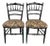 Set of Napoleon III Hand Painted Ebonised Side Chairs For Sale