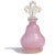 Art Deco Vintage Seguso Vetri d'Arte Murano Pulegoso Pink Ornate Gold Flecks Stopper Italian Art Glass Perfume Bottle For Sale - Image 3 of 10