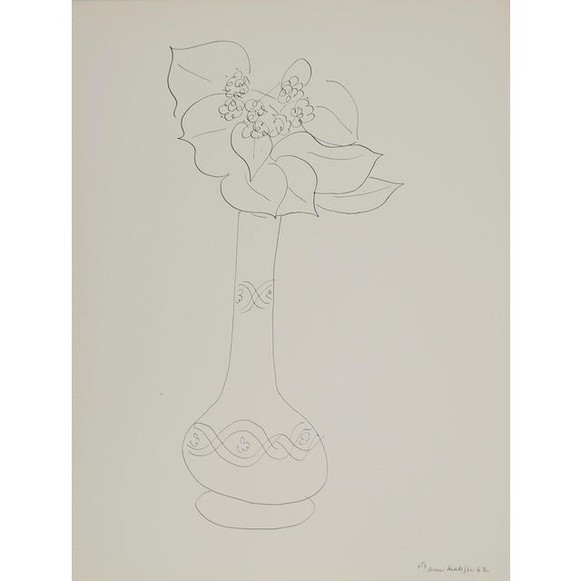 Henri Matisse, Etude de bouquet de fleurs, Lithograph For Sale