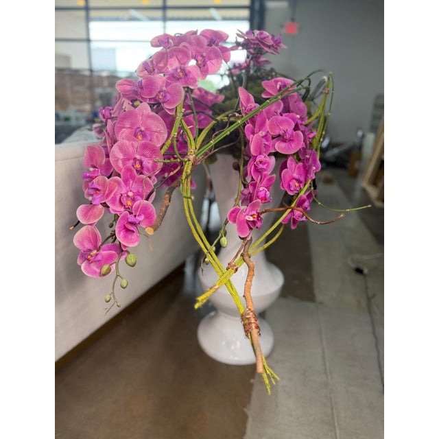 Contemporary Botanical Mix Floor Orchid For Sale - Image 3 of 7