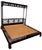 Chinoiserie Vintage White Furniture Chinoiserie Style Burl Wood & Lacquer Queen Size Platform Bed For Sale - Image 3 of 11