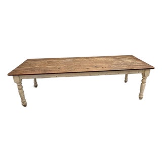 Vintage Farm Style Long Table For Sale