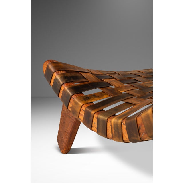 Oversized Scoop Lounge Chair in Solid Douglasg Fir and Leather After José Zanine Caldas "Linha Z" for Mòveis Artísticos Z, 1950s For Sale - Image 9 of 12