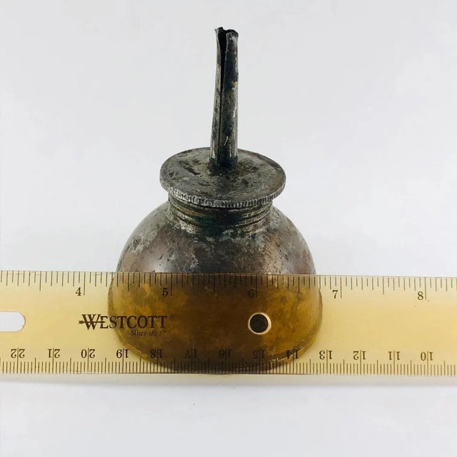 Metal 1930s Copper Oil Can For Sale - Image 7 of 9