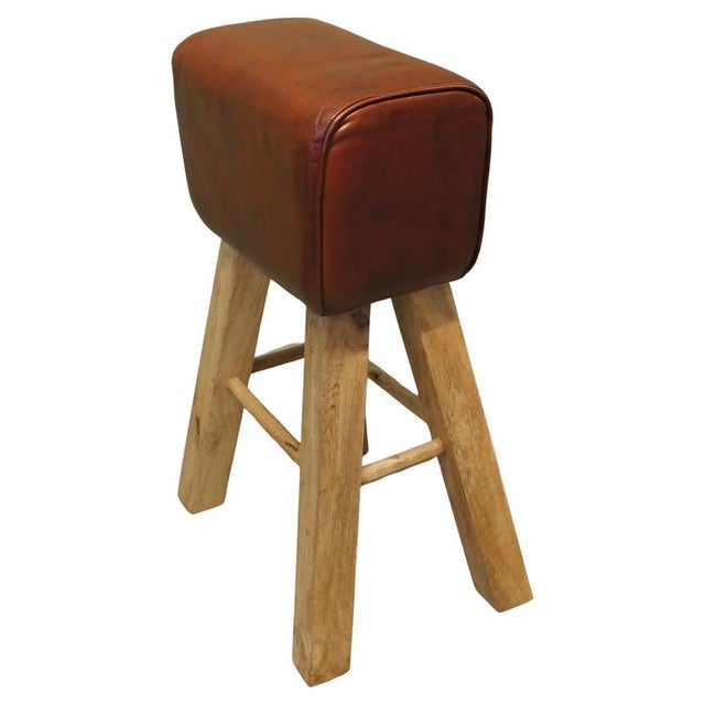 Animal Skin Vintage Stool Pommel Horse, 1970 For Sale - Image 7 of 7