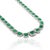 Metal Vintage Byzantine Style 24.47 Ct Emerald Tennis Necklace in 14k White Gold For Sale - Image 7 of 13