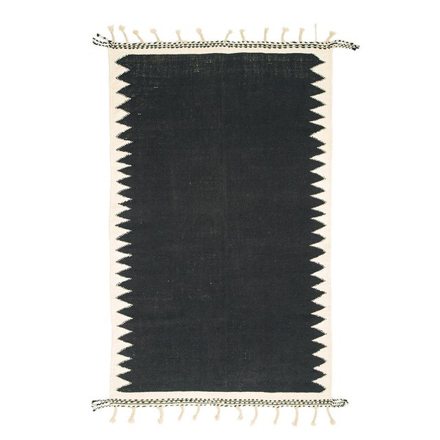 Moroccan Flatweave Wool Rug by Azele Studio For Sale - Image 9 of 9