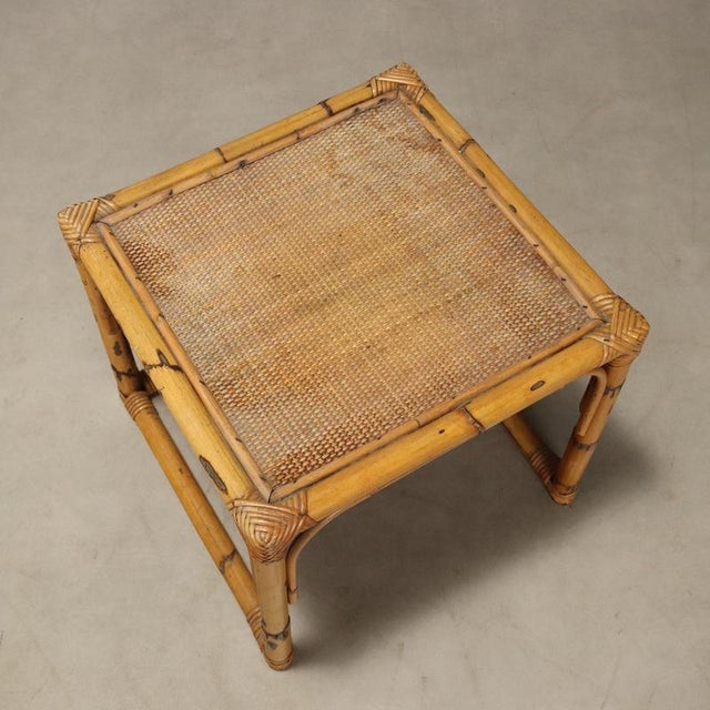 Wicker and Bamboo Side Tables, 1970s, Set of 2 For Sale - Image 6 of 9