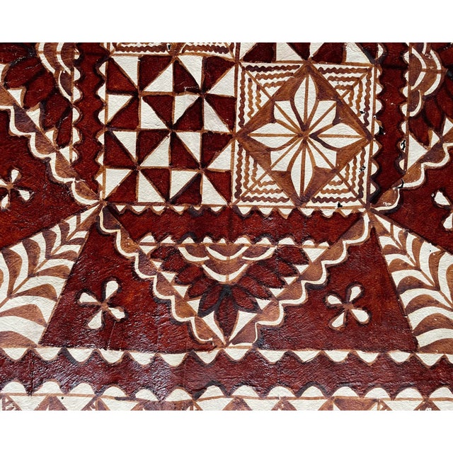 Brown Late 20th Century Tapa Cloth For Sale - Image 8 of 10