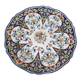 Boulogne sur Mer Faience Dish, France, 19th Century For Sale