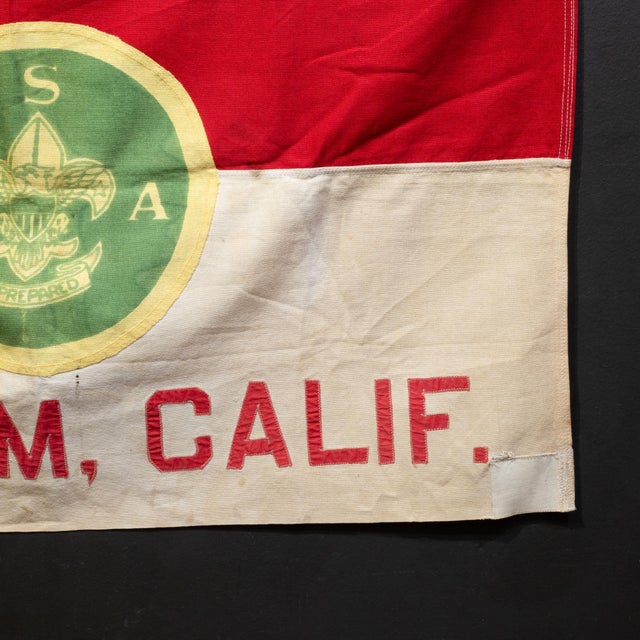 Vintage Boy Scouts Flag Troop, Anaheim, California c.1940 For Sale - Image 4 of 6