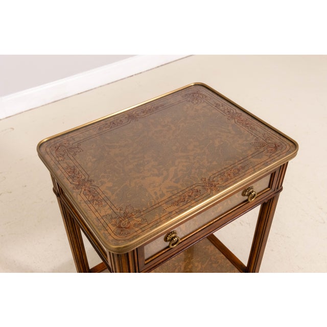 Theodore Alexander Eglomise Hollywood Regency Nightstand For Sale - Image 10 of 18