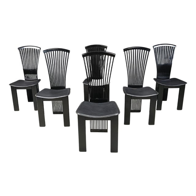 Postmodern Dining Chairs attributed to Pietro Costantini, 1980s, Set of 6 For Sale
