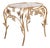 Hollywood Regency Oval Brass and Crystal Butterfly Side Table, 1980s For Sale