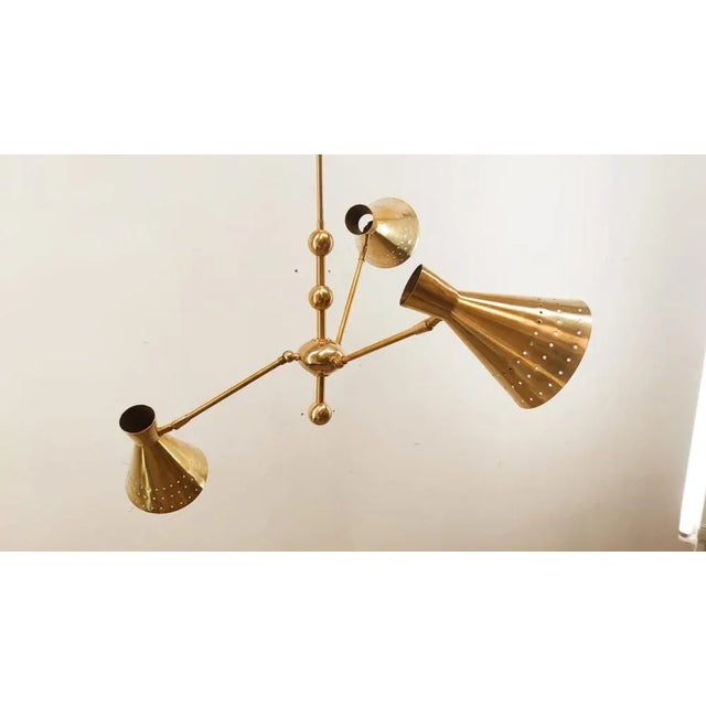 Adjustable Sputnik Lamp with Perforated Cones For Sale - Image 11 of 18