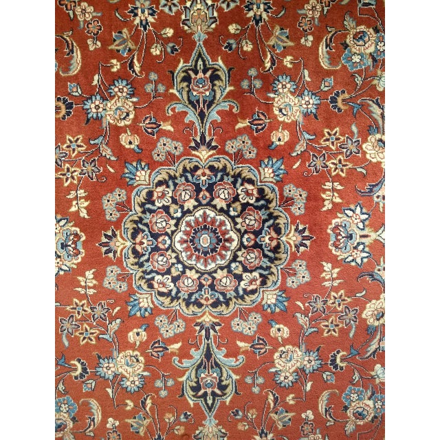 Vintage Turkmen Area Rug, Hand-Knotted Wool, Allover Geometric Pattern, Pistachio Green & Red, 4x8 For Sale - Image 14 of 18