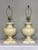 1970s Jean Roger Style Ivory White Lacquered Wood Urn Table Lamps For Sale - Image 4 of 11