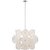 Leighton Large Barrel Chandelier in Polished Nickel with Cream Tinted Glass Designer: kate spade new york Fixture Height:...