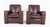 1920s Art Deco Club Chairs in Walnut and Leather, Set of 2 For Sale - Image 5 of 6