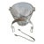Vintage Mid-Century Clear Pressed Glass Water Pail Ice Bucket Set - 3 Pieces For Sale