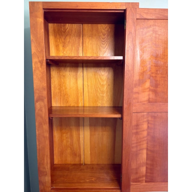 American Vintage 1982 Thos Moser Shaker Double Cupboard For Sale - Image 3 of 11