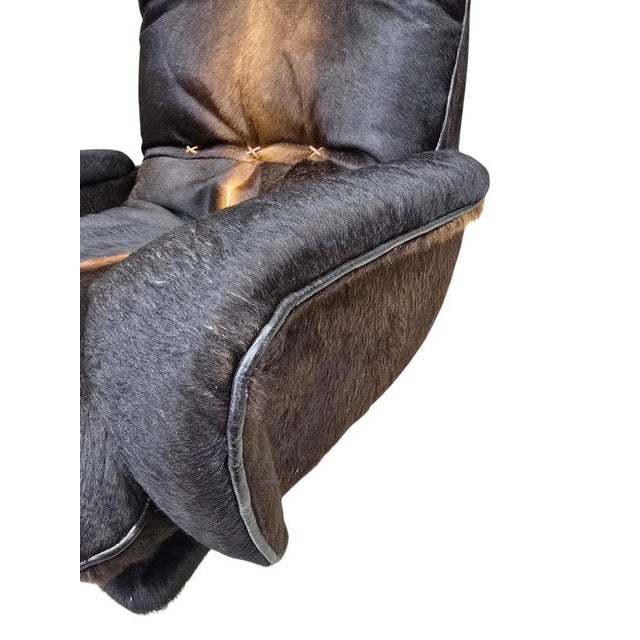 Mid 20th Century De Sede Lounge Chair and Ottoman Newly Reupholstered For Sale - Image 13 of 16