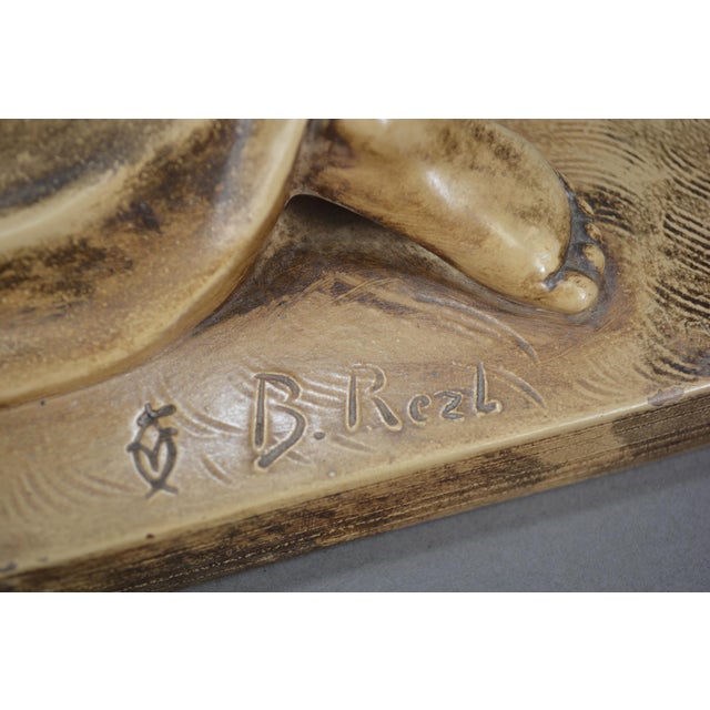 Art Deco Bisque Sculpture of Mother and Child with Bow and Arrow Chairish