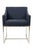 Late 20th Century Set of 8 Restoration Hardware Blue Upholstered Dining Chairs For Sale - Image 5 of 10