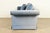 Baker Furniture Blue Velvet Upholstered Roll Arm Sofa For Sale - Image 10 of 13