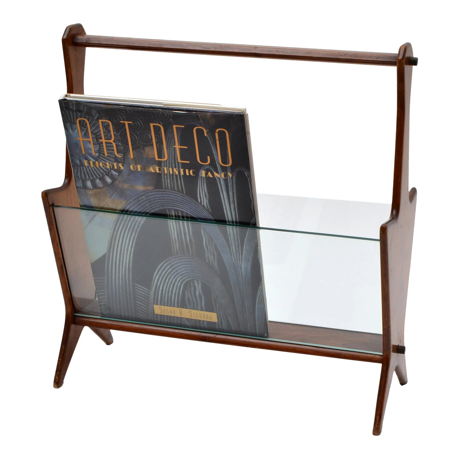 Ico Parisi Italian Mahogany and Glass Magazine Rack from the 1950s ...