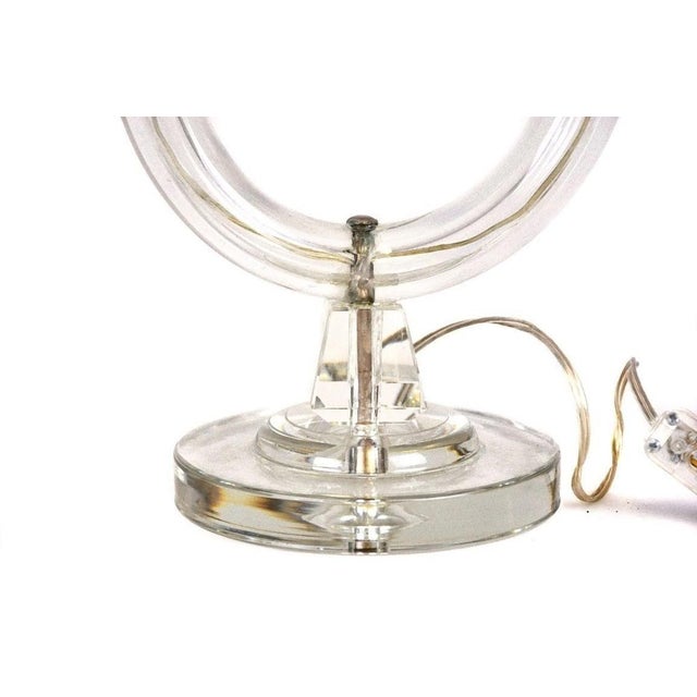 Vintage Italian Glass Candleholder Lamps, 1950s, Set of 2 For Sale - Image 4 of 5