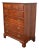 Henkel Harris Georgian Solid Cherry Wood Highboy Dresser, Circa 1960s For Sale