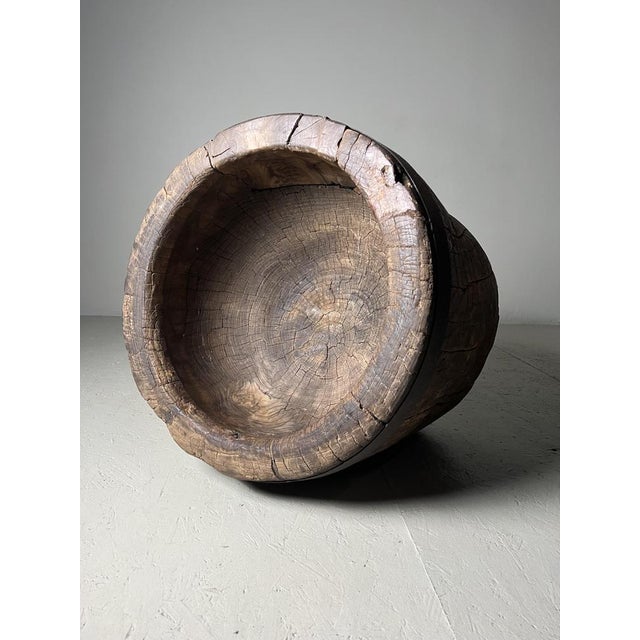 Wood Mochi-Tsuki Usu Rice Mortar, 1800 For Sale - Image 7 of 18