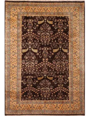 Handwoven Persian Tabriz Style Area Rug 6'2"×8'10"