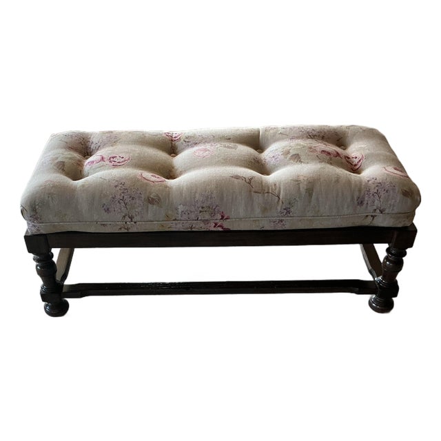 1980s Long Bench Attributed to Ethan Allen For Sale
