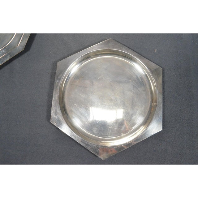 Vintage French Silver-Plated Serving Platters, Assembled Set of 3 For Sale - Image 6 of 11