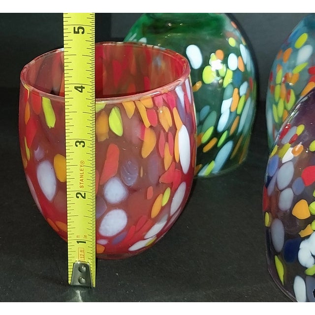 Murano 1990s Murano Style Drinking Glasses Tumblers - Set of 6 For Sale - Image 4 of 4