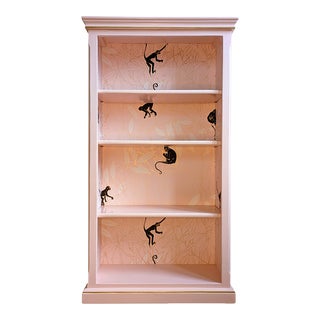 Pale Pink Tall Bookcase For Sale