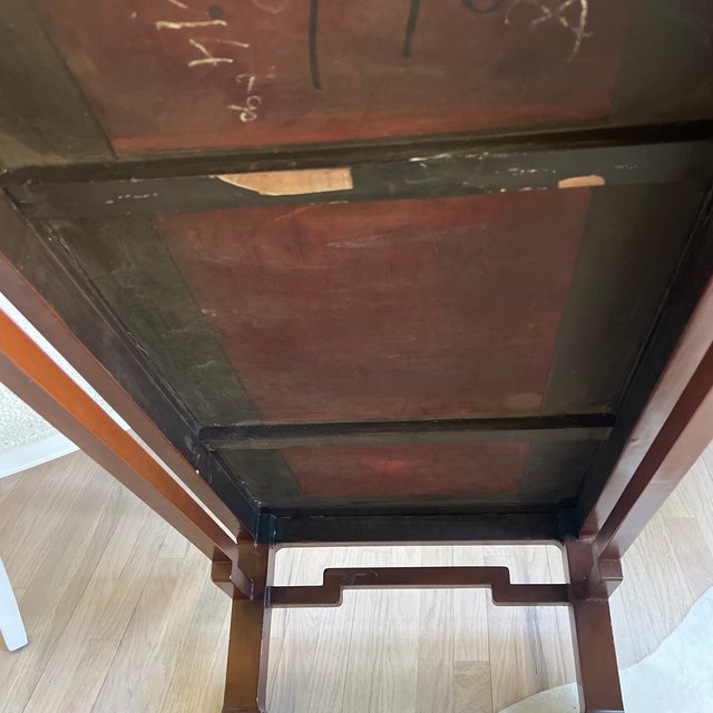 Stunning Vintage Umber Rouge Chinese Incised Coffee Table For Sale - Image 12 of 12