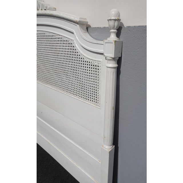 Vintage French Country White Shabby Chic Bed Frame XL Twin Headboard