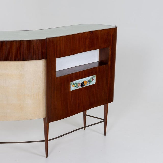 Vintage Italian Bar with Bar Stools, 1950s, Set of 4 For Sale - Image 6 of 15