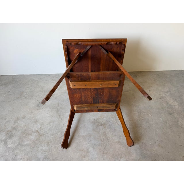 1996 Vintage Arts & Crafts Style Handmade Oak End Table – Signed g.b.d. For Sale - Image 11 of 12