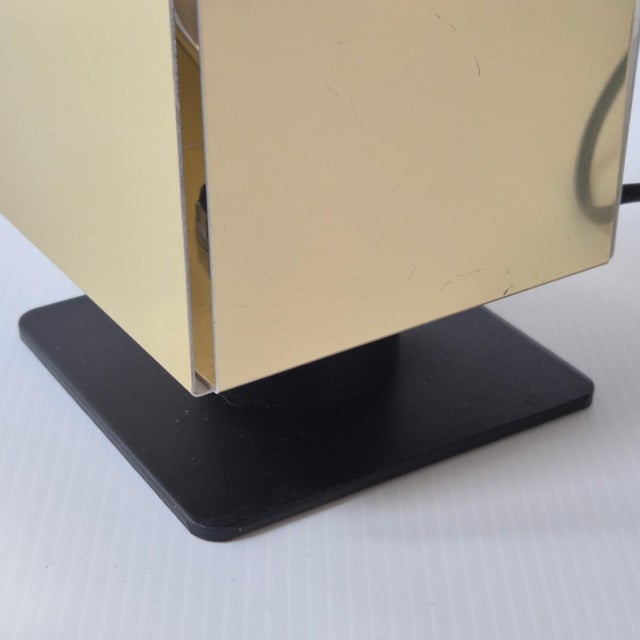 Vintage Gold-Plated Metal Table Lamp, 1960s For Sale - Image 4 of 16