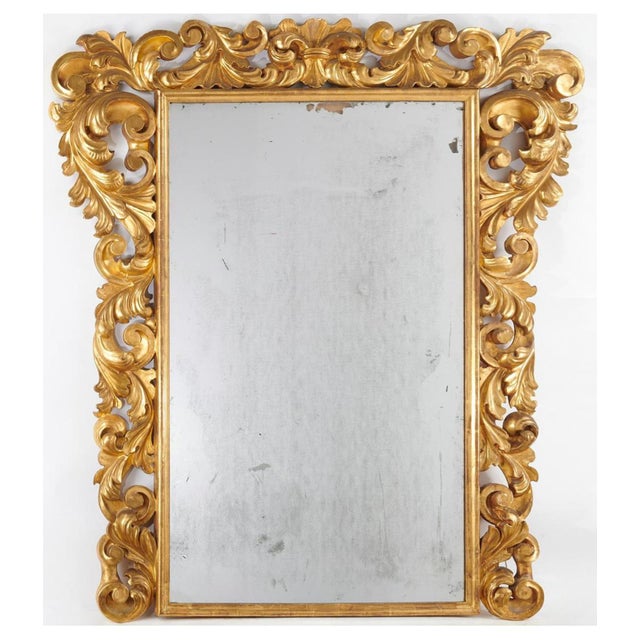 Mid 19th Century 19th Century Rococo Giltwood Mirror For Sale - Image 5 of 5