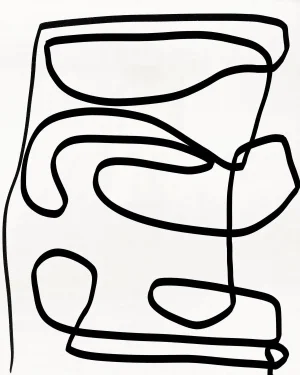 Minimalist Abstract Line Drawing