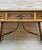 Wood 19th-Century French Hand Carved Oak Desk with Iron Stretcher & Solomonic Legs For Sale - Image 7 of 18