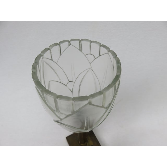 Metal Art Nouveau Seagull Table Lamp For Sale - Image 7 of 17