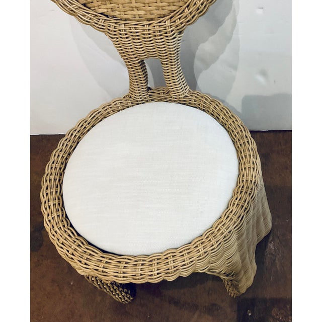 Celerie Kemble Celerie Kemble for Lane Venture Wicker Rattan Crispin Wave Indoor/Outdoor Dining Table Set For Sale - Image 4 of 8