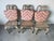 1970s Palm Beach Queen Anne–Style Carved Wood & Cane Dining Chairs — Set of 5 For Sale In Miami - Image 6 of 12