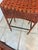 Vintage Woven Saddle Leather Bar Stools - A Pair For Sale - Image 12 of 13
